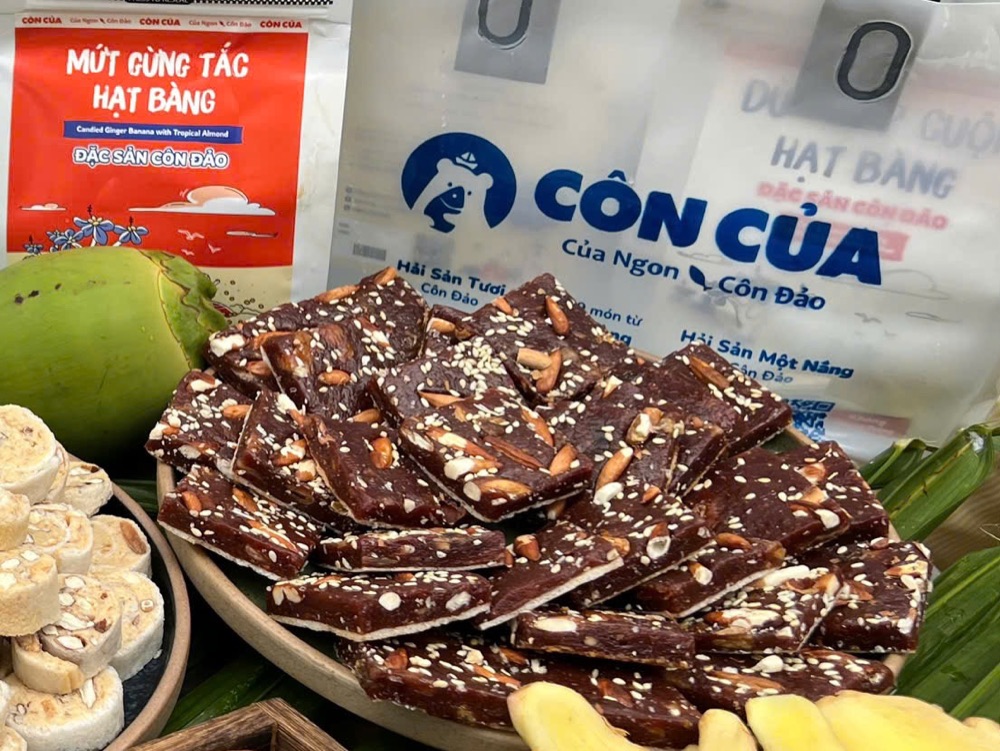 Mứt gừng tắc hạt bàng Côn Của